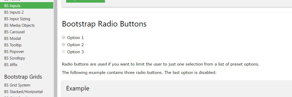 Bootstrap Radio button -  article